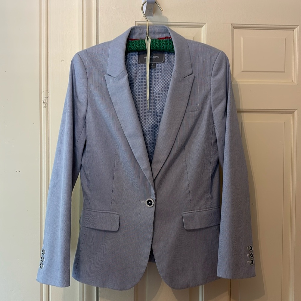 Johnston & Murphy blue and white blazer size M, looks like seersucker